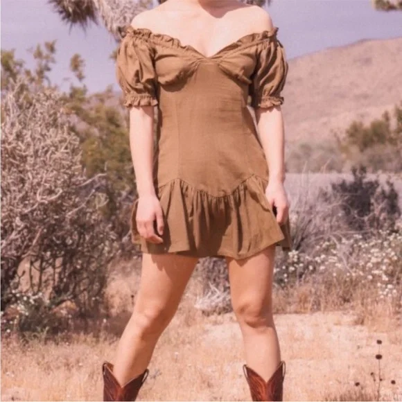 Jens Pirate Booty x Free People Night Bird Linen Dress size Medium - Picture 2 of 6